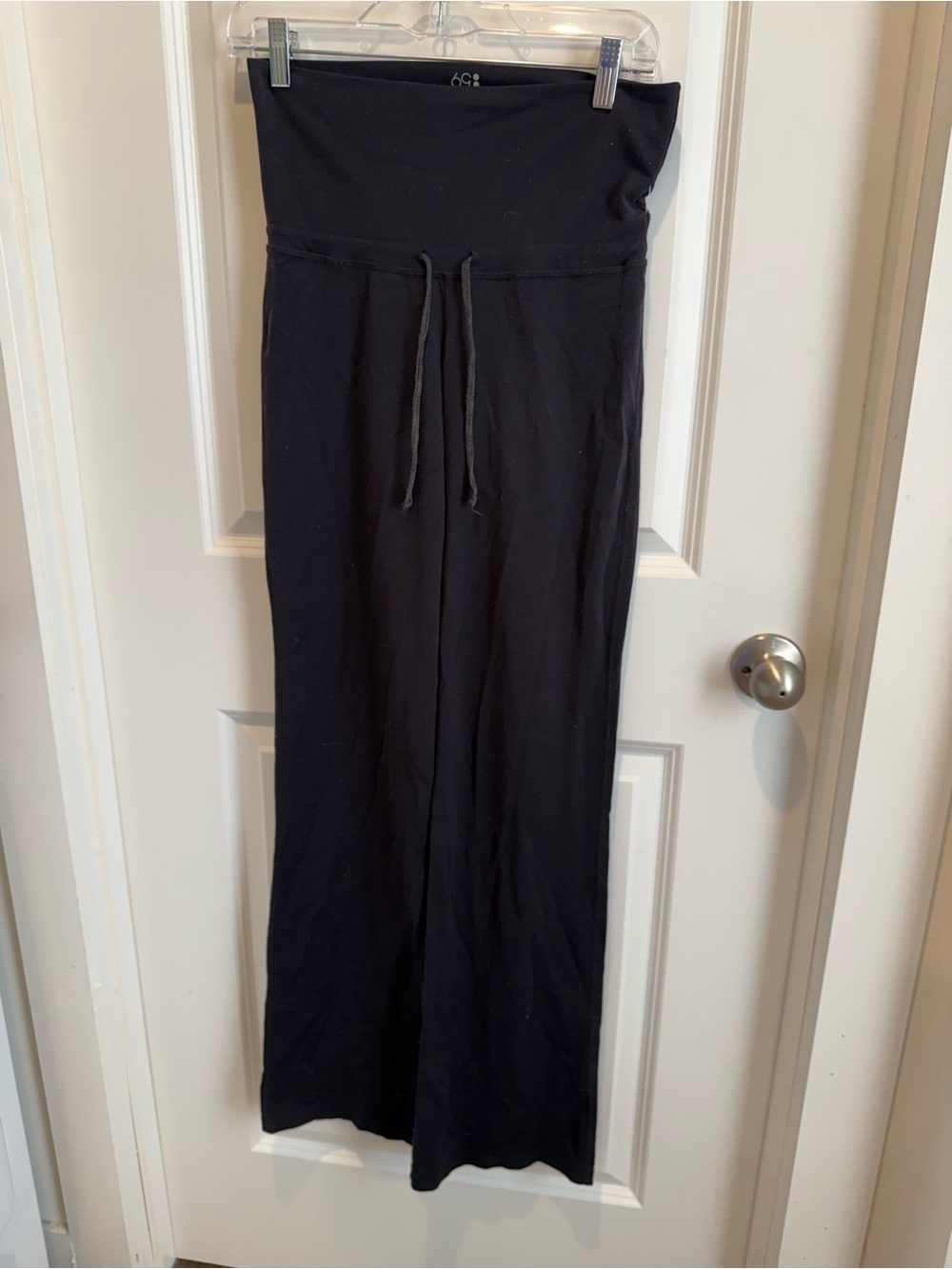 Splits59 Black High Rise Wide Leg Lounge Pants Size S